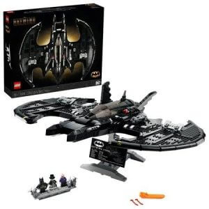 LEGO DC Batman 1989 Batwing 76161 Displayable Model with a Buildable Vehicle and Collectible Figures: Batman, The Joker – Mime Version and Lawrence the Boombox Goon, New 2021 (2