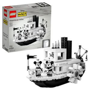 LEGO Ideas 21317 Disney Steamboat Willie Building Kit (751 Pieces)